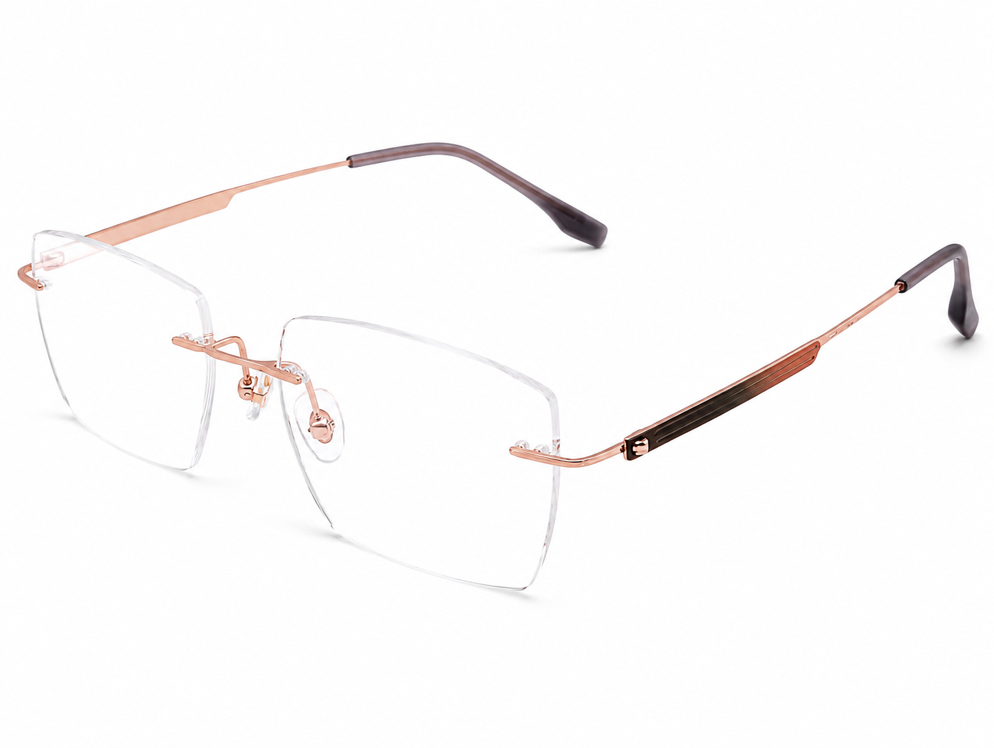 Aether Rose Gold – Rimless Eyeglasses