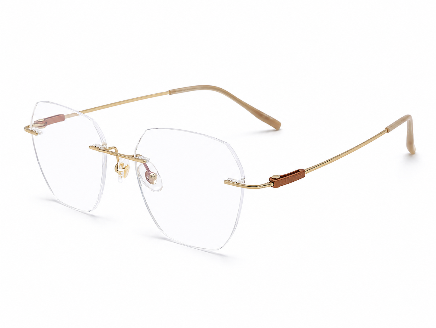 Aero Gold – Rimless Geometric Eyeglasses