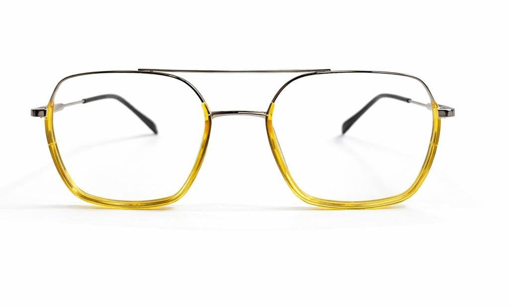 Xpeeriaa Silver Amber – Dual Tone Aviator Frame